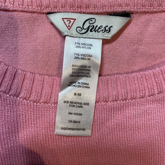 Guess Pink Sequin Logo Sweater - Picture 4 of 4